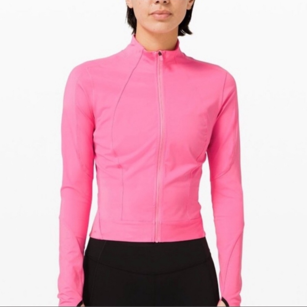 Lululemon final mile jacket, size 6, pink